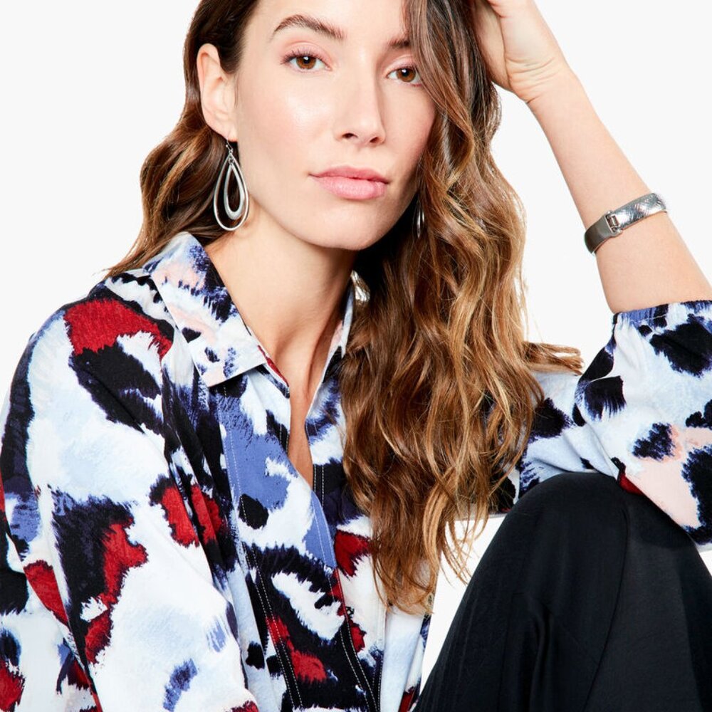 NIC+ZOE Painted Feathers Live in Top